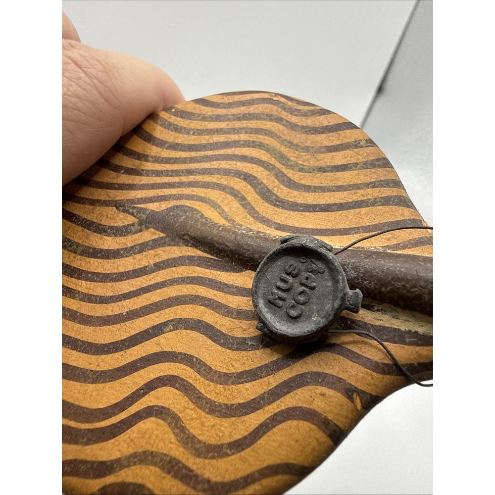 Vintage Greek Mycenaean Phi Type Figurine Terracotta Museum Copy with Lead Seal - Picture 9 of 9